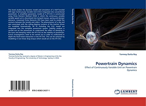 Powertrain Dynamics: Effect of Continuously Variable Unit on Powertrain Dynamics
