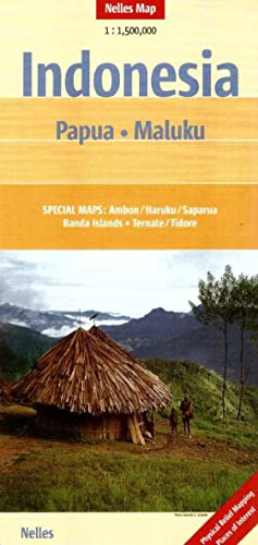 Indonesia: Papua- Malaku Map 1:1.5M Nelles 2013*** (English and German Edition)
