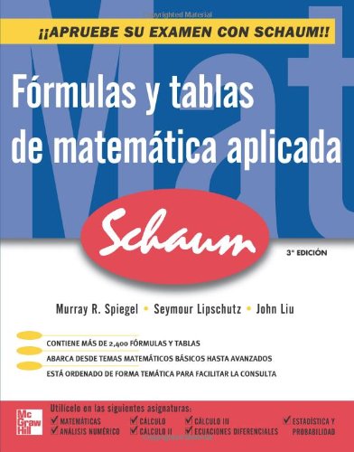 Fórmulas y tablas de Matemática aplicada