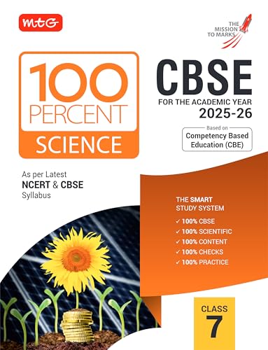 MTG CBSE 100 Percent Class 7 Science Book for 2025-26 Exam | Based on Latest NCERT & CBSE Syllabus | CBE Aligned
