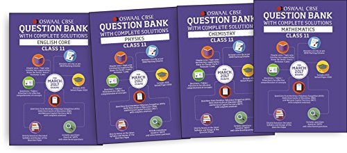 Oswaal CBSE Question Bank with Complete Solutions of English Core, Physics, Chemistry & Maths for Class 11