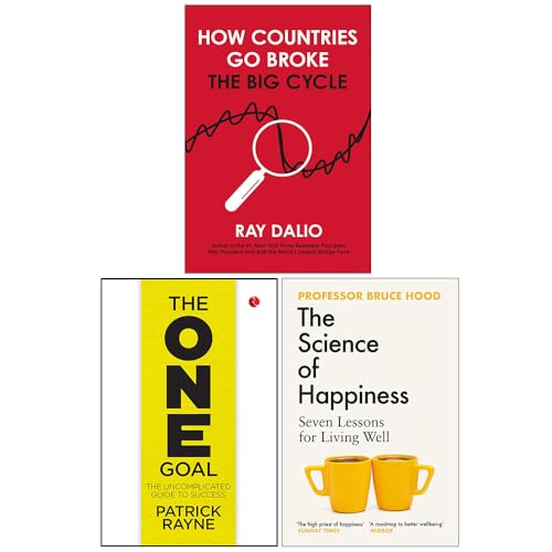How Countries Go Broke, The One Goal & The Science of Happiness 3 Books Collection Set
