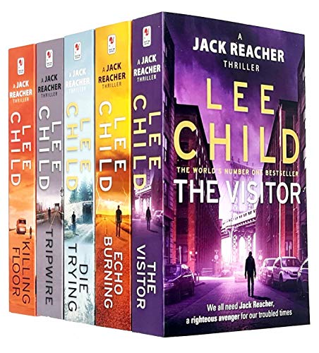 Lee Child Jack Reacher Series 1-5 Collection 5 Books Bundle (Killing Floor, Die Trying, Tripwire, The Visitor, Echo Burning)