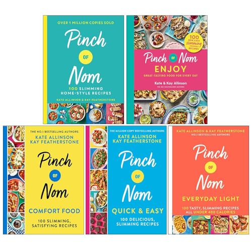 Pinch of Nom Collection 5 Books Set By Kay Featherstone & Kate Allinson (Pinch Of Nom, Enjoy, Comfort Food, Quick & Easy, Everyday Light)