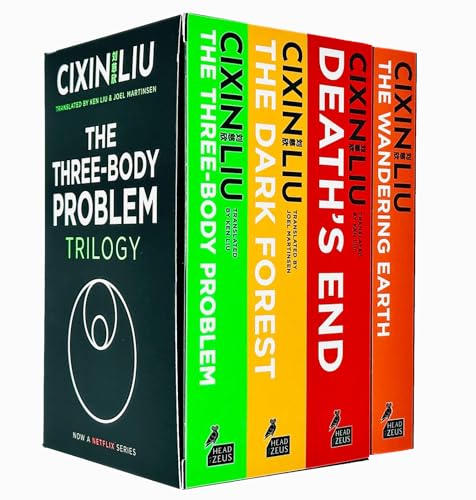 cixin liu three body problem 4 books collection set (the three-body problem, the dark forest, death's end, the wandering earth)
