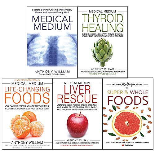 VERSAINSECT by Anthony William 5 Books Collection Set (Thyroid Healing, Life-Changing Foods, Medical Medium, Liver Rescue, Super & Whole Foods)