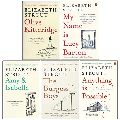 Elizabeth Strout Collection 5 Books Set (Olive Kitteridge, My Name Is Lucy Barton, Amy & Isabelle, The Burgess Boys, Anything is Possible)
