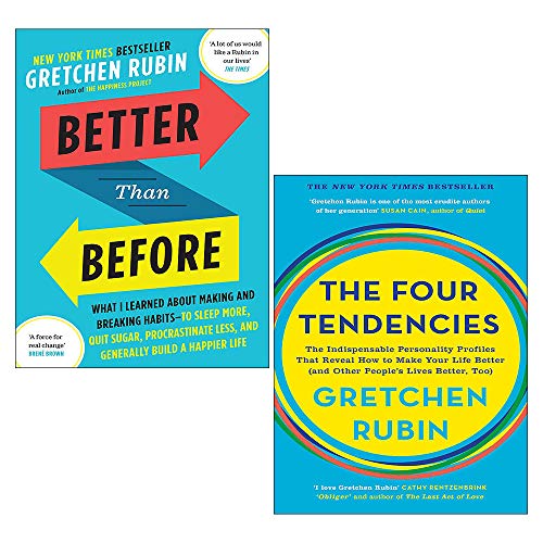 Two Roads Gretchen Rubin 2 Books Collection Set (Better Than Before, The Four Tendencies)