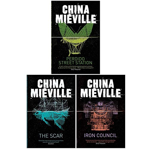 China Miéville New Crobuzon Series 3 Books Collection Set (Perdido Street Station, The Scar, Iron Council)