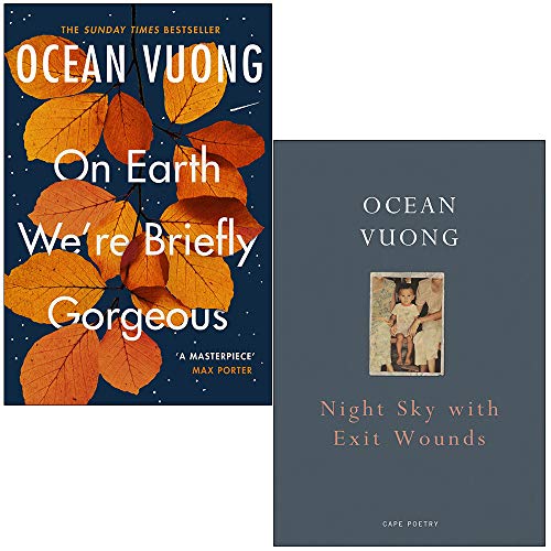 On Earth We're Briefly Gorgeous & Night Sky with Exit Wounds By Ocean Vuong 2 Books Collection Set
