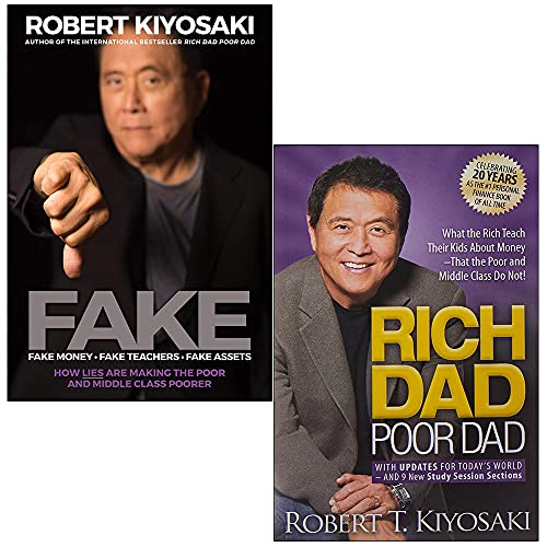 FAKE: Fake Money, Fake Teachers, Fake Assets & Rich Dad Poor Dad By Robert T. Kiyosaki 2 Books Collection Set