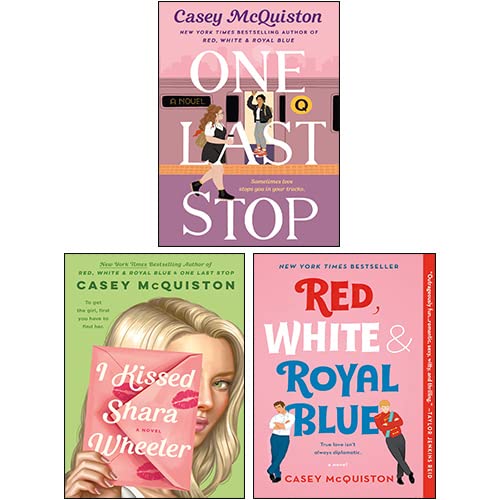 Casey McQuiston 3 Books Collection Set (One Last Stop, Red, White & Royal Blue, I Kissed Shara Wheeler)
