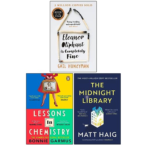 Eleanor Oliphant is Completely Fine, Lessons in Chemistry, The Midnight Library 3 Books Collection Set