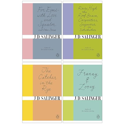 J. D. Salinger Collection 4 Books Set (For Esme with Love and Squalor, Raise High the Roof Beam, The Catcher in the Rye & Franny and Zooey)