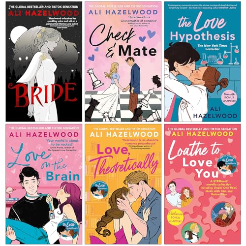 Ali Hazelwood Collection 6 Books Set (Bride, Check & Mate, The Love Hypothesis, Love on the Brain, Love Theoretically & Loathe To Love You)