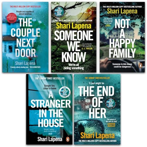 Shari Lapena 5 Books Collection Set (The Couple Next Door, The End of Her, Not a Happy Family, Someone We Know, and A Stranger in the House)