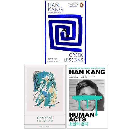 Han Kang Collection 3 Books Set (Greek Lessons, The Vegetarian & Human Acts)