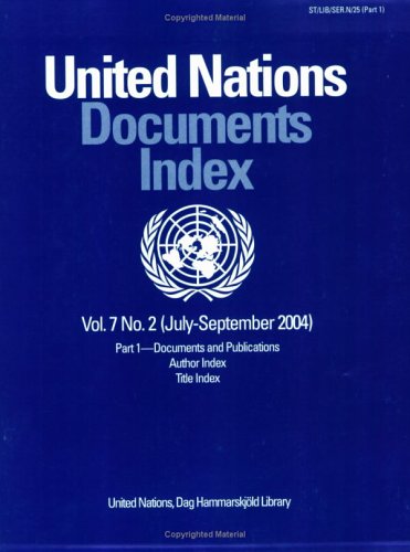 United Nations Documents Index July-September 2004