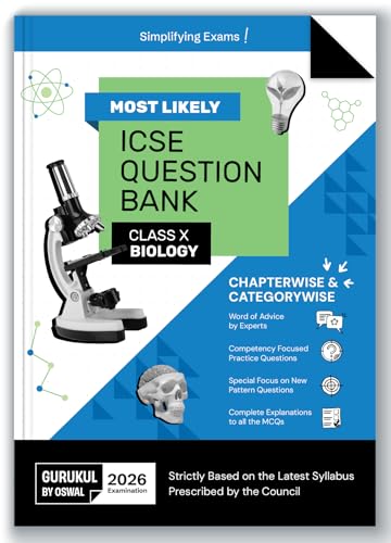 Gurukul By Oswal Biology Most Likely Question Bank ICSE Class 10 Exam 2026 - Chapterwise & Categorywise Topics, Comptency Focused Questions, Expert Advice, PYQs, Latest Syllabus, New Paper Pattern