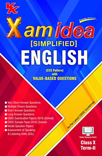 Xam Idea (Simplified) English Term-2 Class 10 (Old Edition)