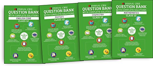 Oswaal CBSE Question Bank with Complete Solutions English Core, Physics, Chemistry & Mathematics. for Class 12 (2017 Exams)
