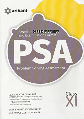 15 Sample Question Papers for CBSE PSA Class 11th [Paperback] Deepak Kumar and Ayush Gupta