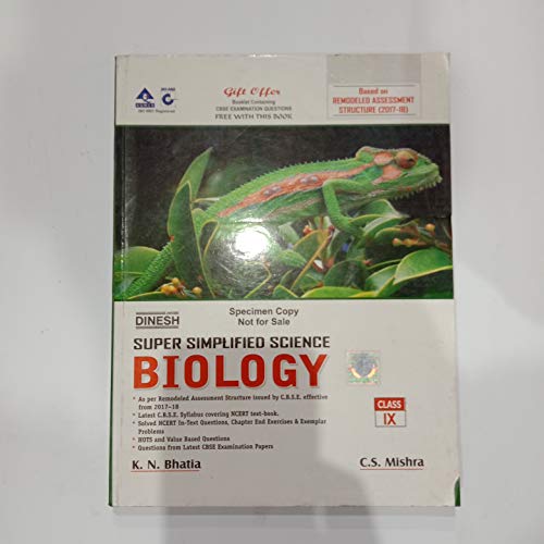 Super Simplified Science biology class ix CBSE Examination questions (with complete solutions) [Paperback] by K.N. Bhatia & C.S. Mishra (Author)