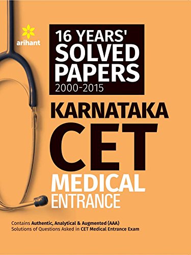 16 Years' Solved Papers 2000-2015 Karnataka CET Medical Entrance