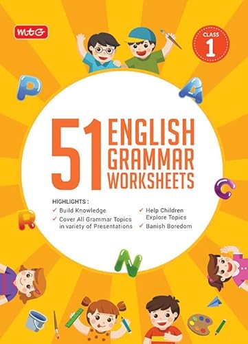 MTG 51 English Grammar Worksheets Class 1 � Grammar Work books to practice English concepts in interactive way (Based on CBSE/NCERT) MTG Editorial Board