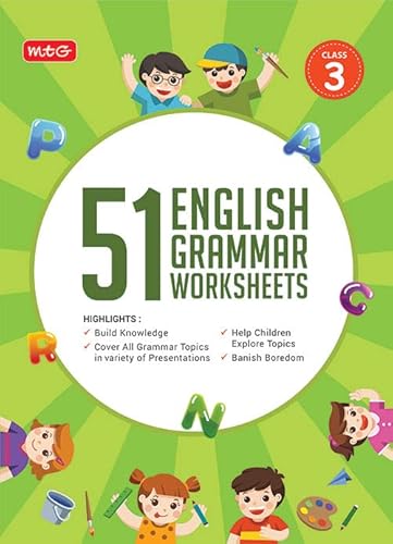 MTG 51 English Grammar Worksheets Class 3 � Grammar Work books to practice English concepts in interactive way (Based on CBSE/NCERT) MTG Editorial Board
