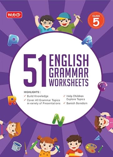 MTG 51 English Grammar Worksheets Class 5 � Grammar Work books to practice English concepts in interactive way (Based on CBSE/NCERT) [Paperback] MTG Editorial Board