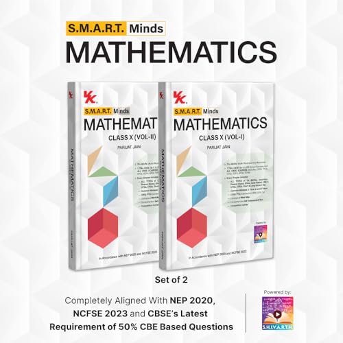 S.M.A.R.T. Minds Mathematics Textbook for CBSE Class 10th Vol 1 & 2 (with Audio Visual Learning Resources) by Parijat Jain (IIT Delhi & IIM Ahmedabad)