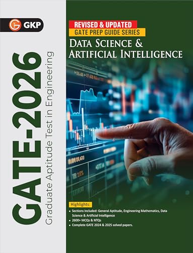 GKP GATE 2026 Data Science & Artificial Intelligence Guide | Master General Aptitude, Engineering Mathematics, Technical & Core Concepts | 2600+ MCQs & NTQs| Topic Wise theory 2025|Complete Solved Paper 2024-2025 | With GATEflix Test Series
