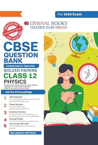 Oswaal CBSE Question Bank Class 12 Physics, Chapterwise and Topicwise Solved Papers For Board Exams 2025
