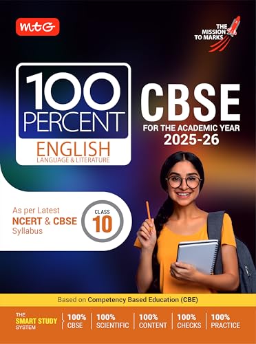 MTG CBSE Class-10 100 Percent English Language & Literature For 2025-26 exam | As Per Latest NCERT & CBSE Syllabus | Chapter-Wise Question Bank Theory Diagrams Available All in One Book