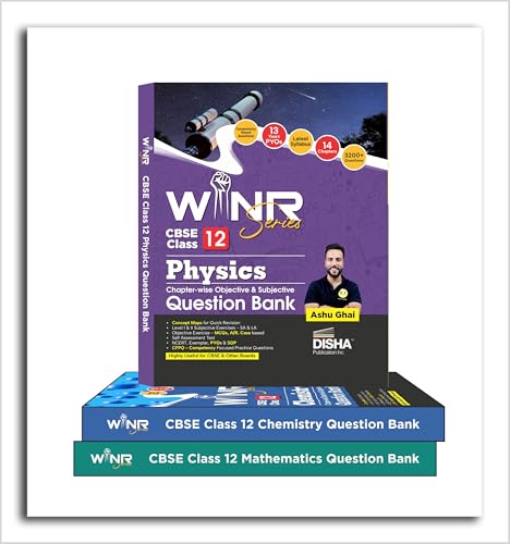 Disha Combo (set of 3 Books) WINR Series CBSE Class 12 Physics, Chemistry & Mathematics Chapter-wise Objective & Subjective Question Bank | New Syllabus | For 2026 Exam | Fully Solved | Competency (CFPQ) Questions