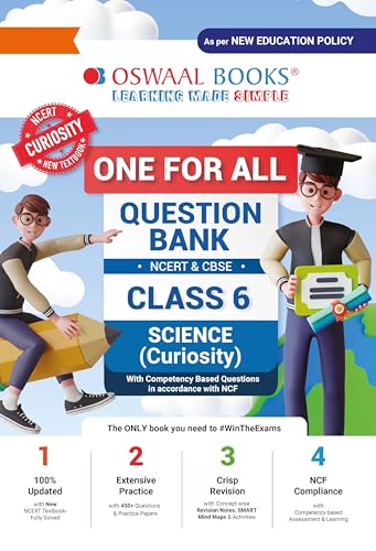 Oswaal One For All Question Bank NCERT & CBSE Class-6 Science - Curiosity (For Latest Exam)