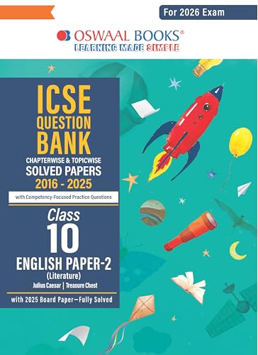 Oswaal ICSE QB Class 10 English Literature Paper-2 (2026) - (New)