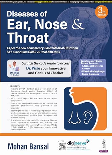 Diseases of Ear, Nose & Throat: As Per the New Competency-based Medical Education ENT Curriculum Gmer 2019 of Nmc/Mci