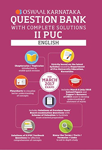Oswaal Karnataka II PUC Question Bank with Complete Solutions for English