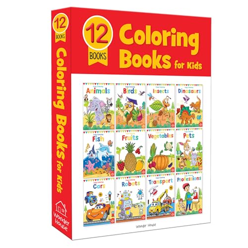 Colouring Books Boxset: Pack of 12 Copy Colour Books For Children