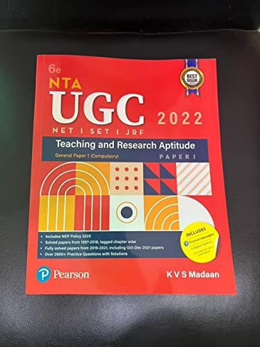 NTA UGC NET/ SET/ JRF : Paper 1 Teaching and Research Aptitude | Fifth Edition | By Pearson