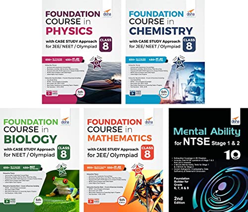 Class 8 Foundation Course in Physics, Chemistry, Mathematics, Biology with Case Study Approach & Mental Ability for JEE/ NEET/ Olympiad - 5th Edition