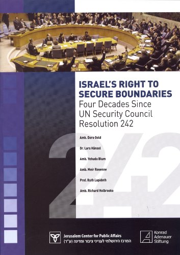 Israel's Right to Secure Boundaries: Four Decades Since UN Security Council Resolution 242