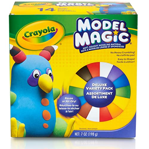 Crayola Model Magic Variety Pack (14ct), Kids Air Dry Clay, 7oz, Bulk Modeling Clay Alternative, Essential Preschool & Kindergarten Classroom Art Supplies