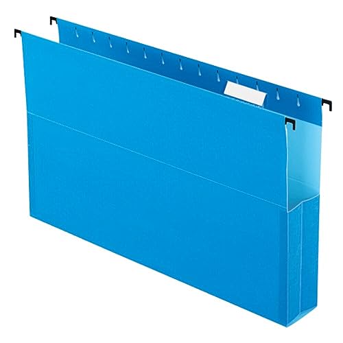 Pendaflex SureHook Reinforced Hanging Box File, 2", Legal, Blue, 1/5 Cut, 25 per box (59302EE)