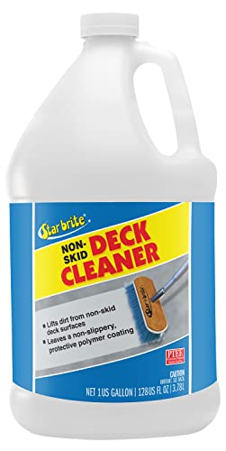 STAR BRITE Non-Skid Deck Cleaner & Protectant - Ultimate Boat Deck Wash - Protects Against Future Stains & UV - Ideal for Fiberglass, Vinyl, Plastic & Painted Surfaces -1 Gallon (085900)