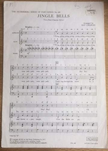 Jingle Bells. Mixed voices (S. A. T. B.). Arranged by R. Charles. [Staff and tonic sol-fa notation.]