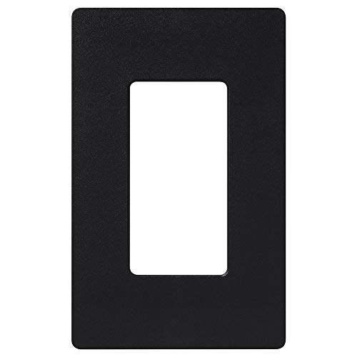 Lutron Claro 1 Gang Decorator/Rocker Wallplate, Gloss | CW-1-BL | Black