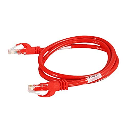 C2G/Cables to Go 31381 Cat6 Snagless Unshielded (UTP) Network Crossover Ethernet Cable, Red (5 Feet/1.52 Meters)